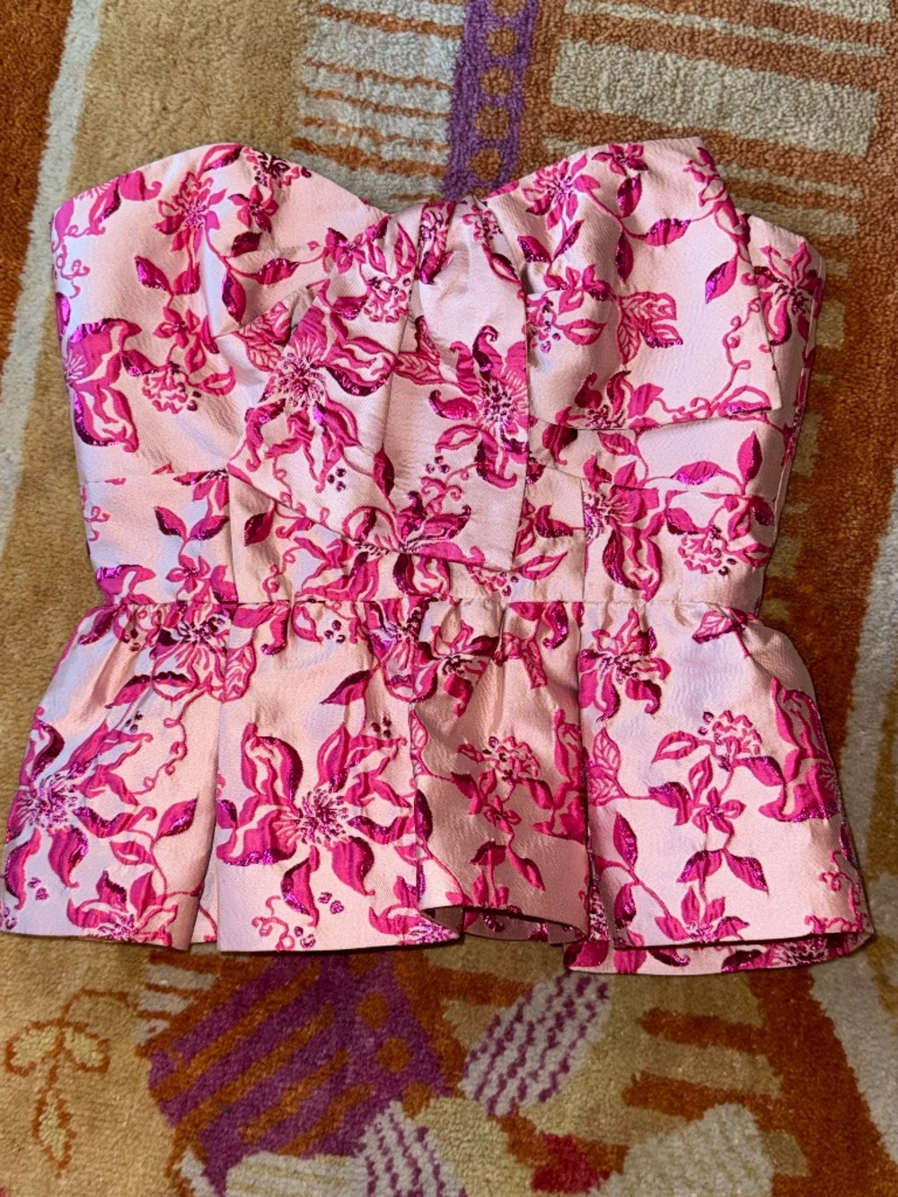 Lilly Pulitzer sz 6 kataleya top passion fruit pink just passion through - Picture 6 of 6